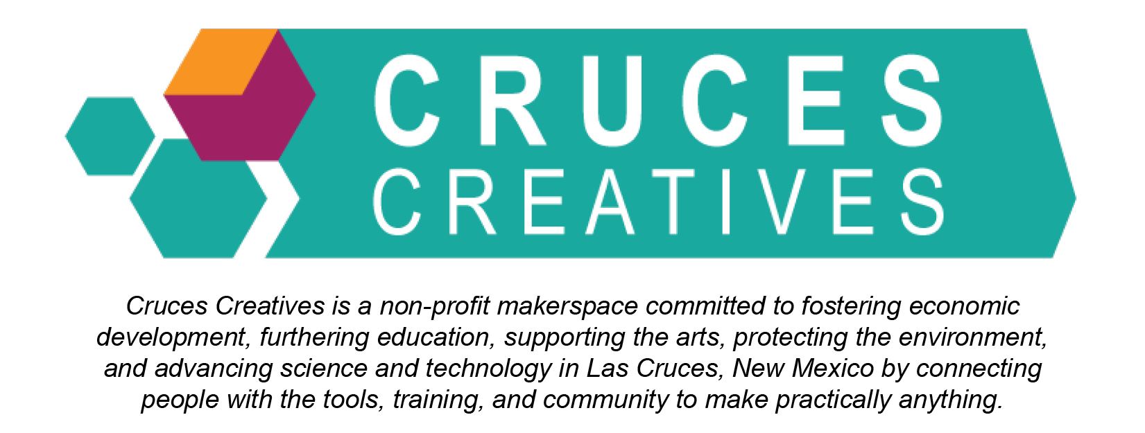 Cruces Creatives logo and mission statement, cruces creatives mission, cruces creatives logo